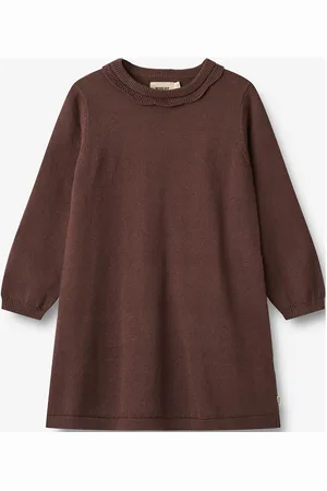 WHEAT Knit Dress Nannie Brown
