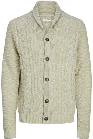 JACK & JONES Jjcraig Knit Shawl Neck Aw24 Green Jack & J S