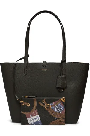 Ralph Lauren Faux-Leather Reversible Tote Bag Black