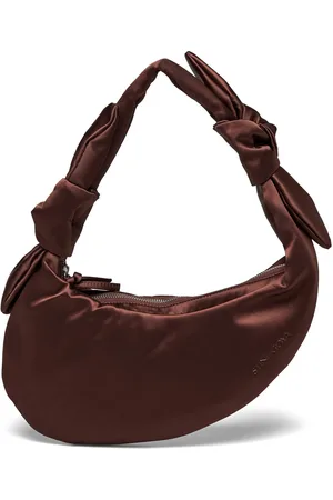 STINE GOYA Satin Knotted Satchel, 2314 Knotted Brown