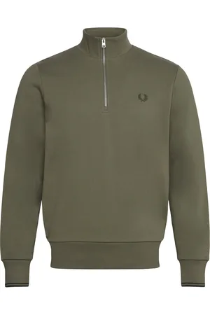 Fred Perry Half Zip Sweatshirt Green