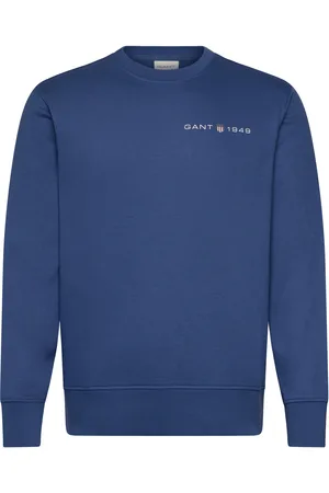 GANT Printed Graphic C-Neck Sweat Blue