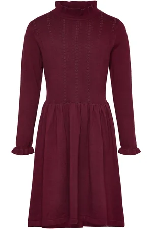 Creamie Dress Pointelle Burgundy