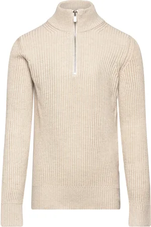 JACK & JONES Jprblaliam Knit Half Zip Bf Jnr Beige Jack & J S