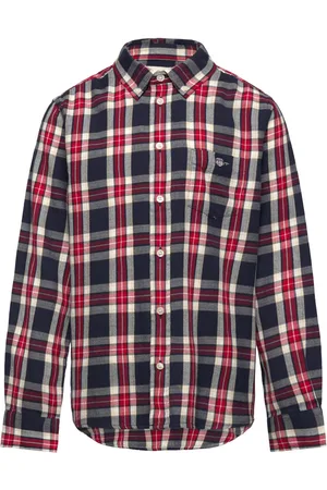 GANT Checked Flannel Bd Shirt Navy