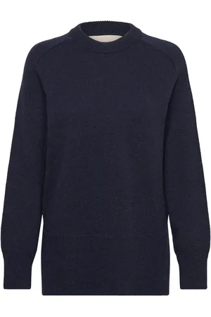 GANT Herringb Detail C-Neck Navy