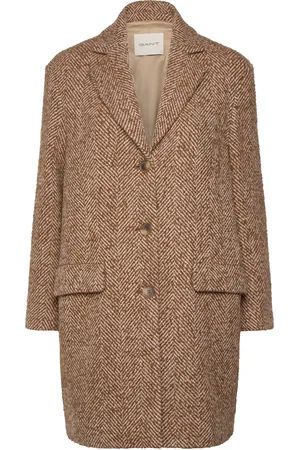 GANT Heritage Herringb Coat Brown