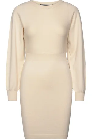 VERO MODA Vmhollykaris Ls O-Neck Dress Ga Boo Cream