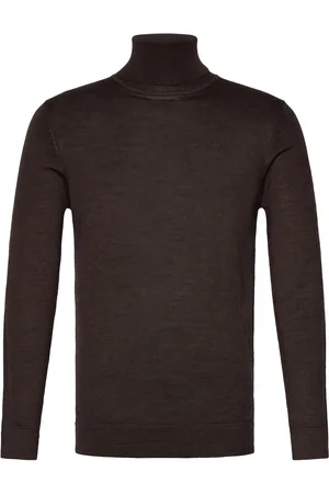 Lindbergh Merino Knit Roll-Neck Brown