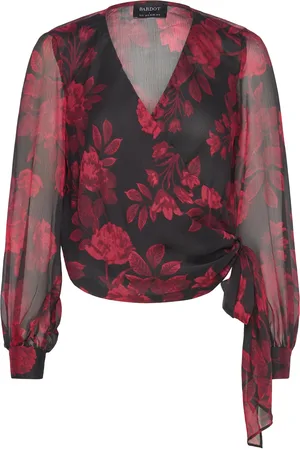 Bardot Diana Wrap Top Red