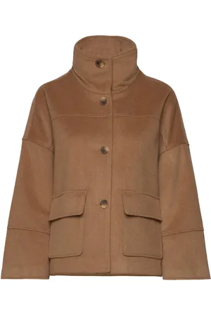 GANT Cropped Wool Jacket Beige