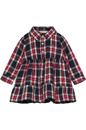 GANT Checked Flannel Bd Shirt Dress Red
