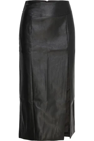 Bardot Dante Vegan Leather Midi Skirt