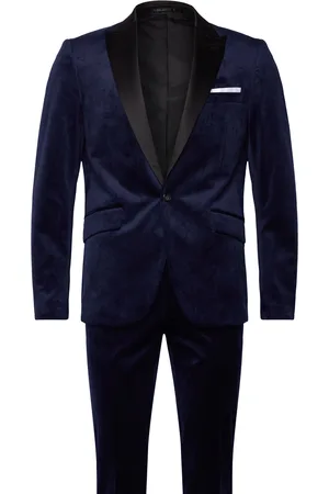 Lindbergh Velvet Tuxedo Suit Navy