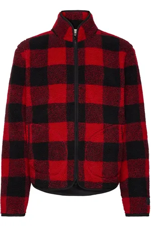 GANT Checked Fleece Jacket Red