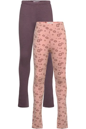 Minymo Sweat Leggings W.aop Purple