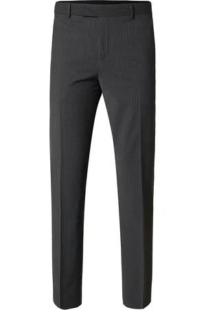 SELECTED Slhreg-Theo Pinstriped Trs Flex Grey