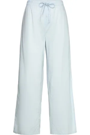 Organic Basics Core Sleep Poplin Pants Blue