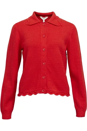 Object Objlene Ls Re Cardigan E Au 24 Red
