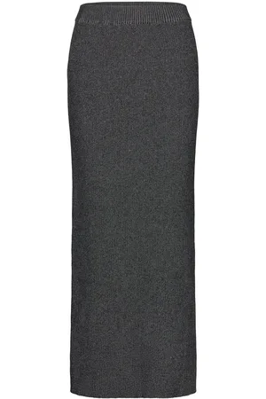 Monki Rib Knit Maxi Skirt