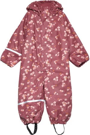 CeLaVi Rainwear Suit - Aop, W. Fleece Burgundy
