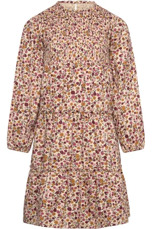Minymo Dress Ls Aop Beige