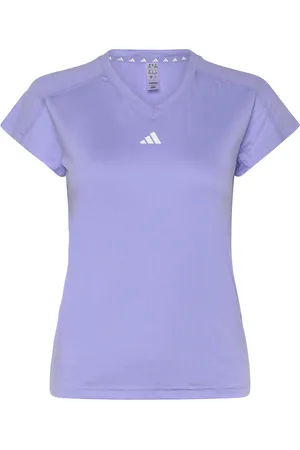 adidas Aeroready Train Essentials Minimal Branding V-Neck T-Shirt Purple