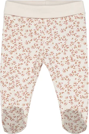 FIXONI Pants W. Feet - Aop Beige