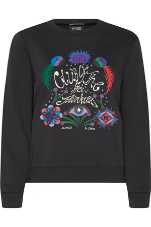 Scotch&Soda Embroidered Regular Fit Sweatshirt Black