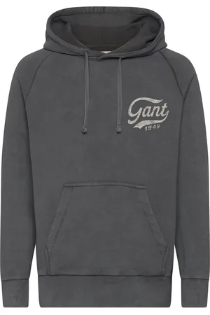 GANT Heavy Wash Hoodie Grey