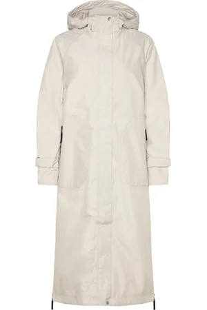 Ilse Jacobsen Eco Finished Long Raincoat Cream