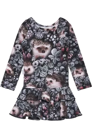 Gugguu Print Frilla Dress Black