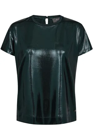 Mos Mosh Mmnivola O-Neck Metallic Tee Green