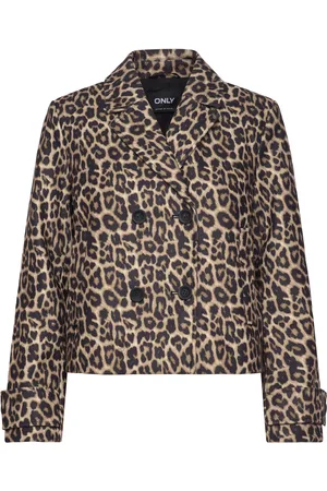 ONLY Onlfreja Nancy Short Leo Jacket Otw Beige