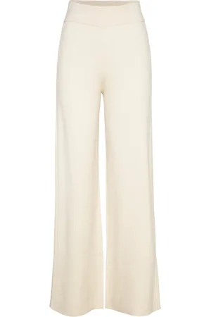 Y.A.S Fonny Hw Knit Pant S. Noos Cream