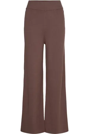 Y.A.S Fonny Hw Knit Pant S. Noos Brown