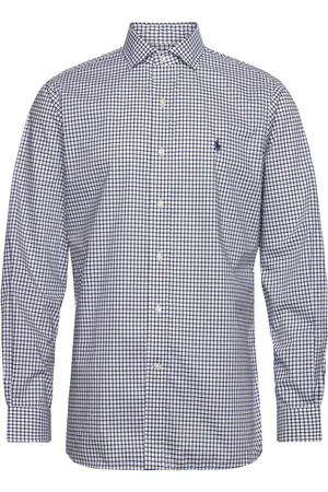 Ralph Lauren Custom Fit Checked Poplin Shirt Navy