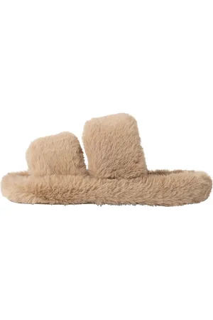 NAME IT Nkfnus Faux Fur Slipper Beige