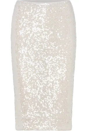 Monki Midi Sequin Skirt