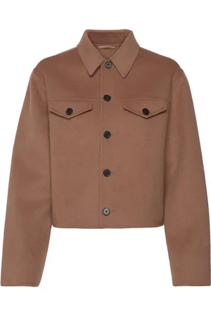 Filippa K Short Wool Cashmere Jacket Brown