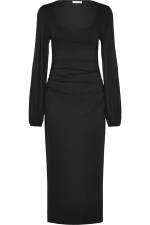 BUBBLEROOM Rudina Puff Sleeve Midi Dress