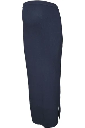 Mama;licious Mljacina Knit Midi Skirt Hw Navy