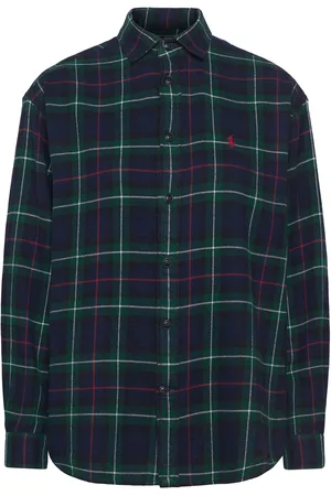 Ralph Lauren Relaxed Fit Plaid Cotton Shirt Navy