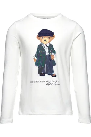 Ralph Lauren Polo Bear Cotton Jersey Long-Sleeve Tee White