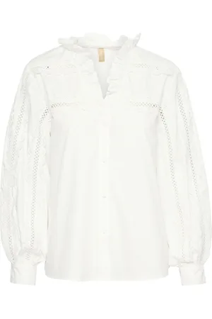 Culture Culio Iris Lace Shirt Cream