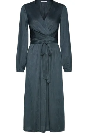 BUBBLEROOM Misou Tie Dress Green