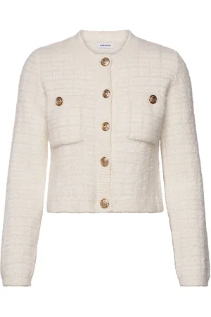 BUBBLEROOM Button Knitted Jacket Cream