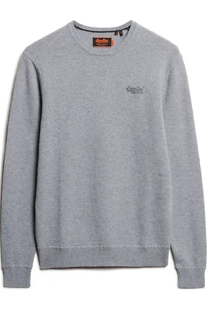 Superdry Essential Slim Fit Crew Jumper Grey