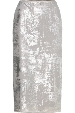Noisy May Nmlucia Nw Mesh Midi Skirt Jrs Fwd Grey