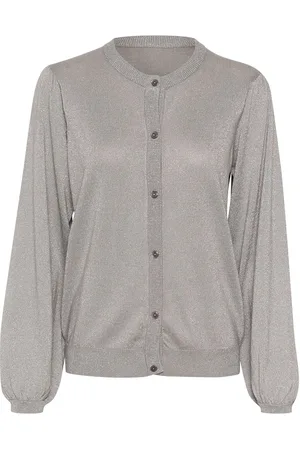 Cream Crshimra Knit Cardigan Silver